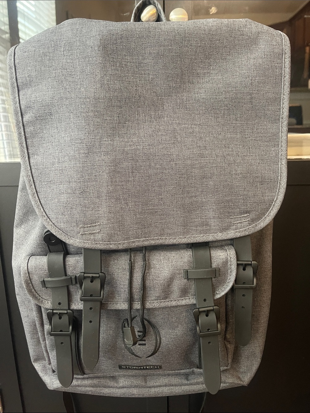 Gray Men's Backpack with laptop padding
